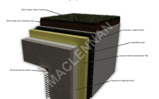 Deck Waterproofing Showing Irrigated Green Roof
